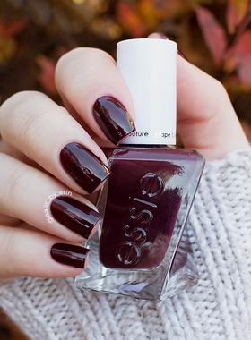 美国essie扭扭瓶指甲油微光疗371 model clicks黑樱桃车厘子免烤