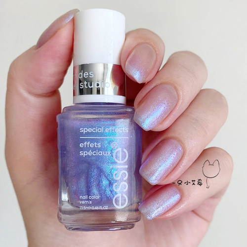 ESSIE30蓝紫偏光碎钻免烤指甲油