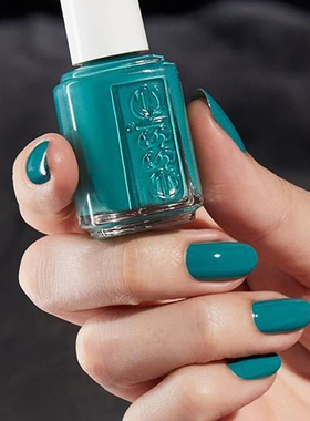 Essie指甲油743 un guilty pleasures湖水蓝孔雀蓝湖绿显白免烤