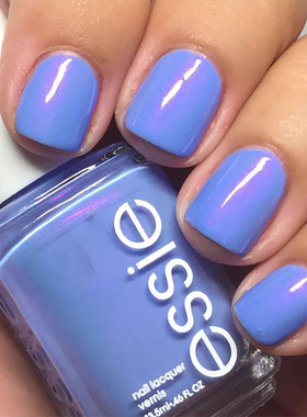 ESSIE指甲油766 you do blue珠光蓝天空蓝偏光蓝色春夏免烤不可撕
