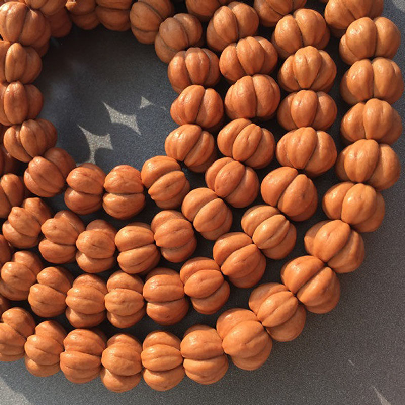 山楂籽手串冷门手串男盘玩连体山楂核五福籽手链五福子长串108颗