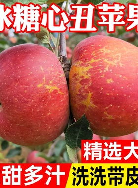 正宗昭通大凉山丑冰糖心苹果新鲜当季水果整箱包邮富士丑冰糖心苹