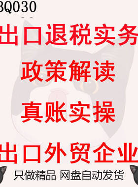 S189会计上岗实操出口外贸企业免抵出口退税实务真账实操视频培训
