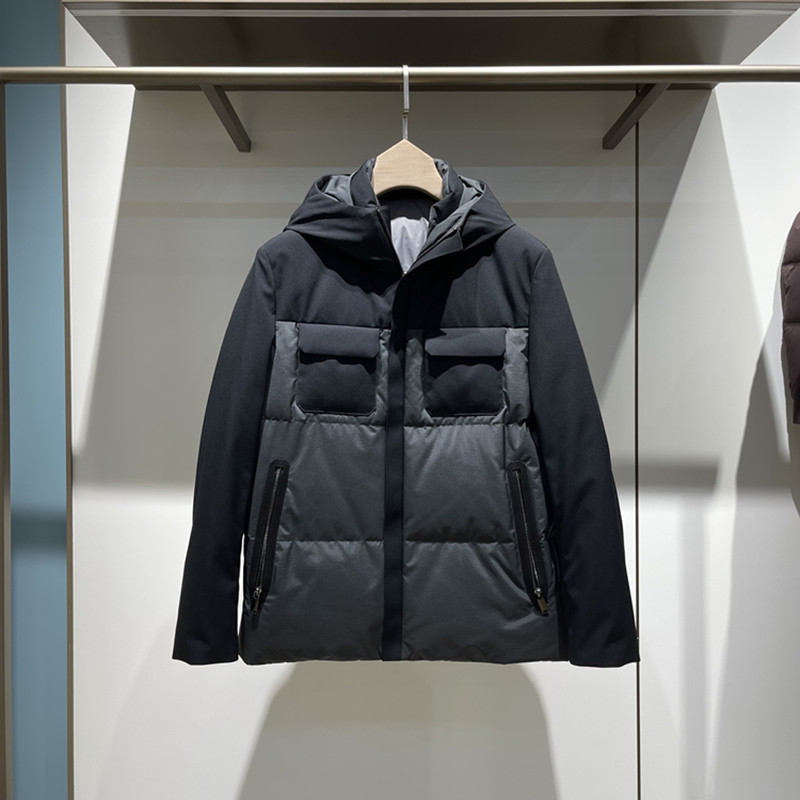 专柜品牌代买 冬季厚短款羽绒服 商务时尚连帽暖和鹅绒外套