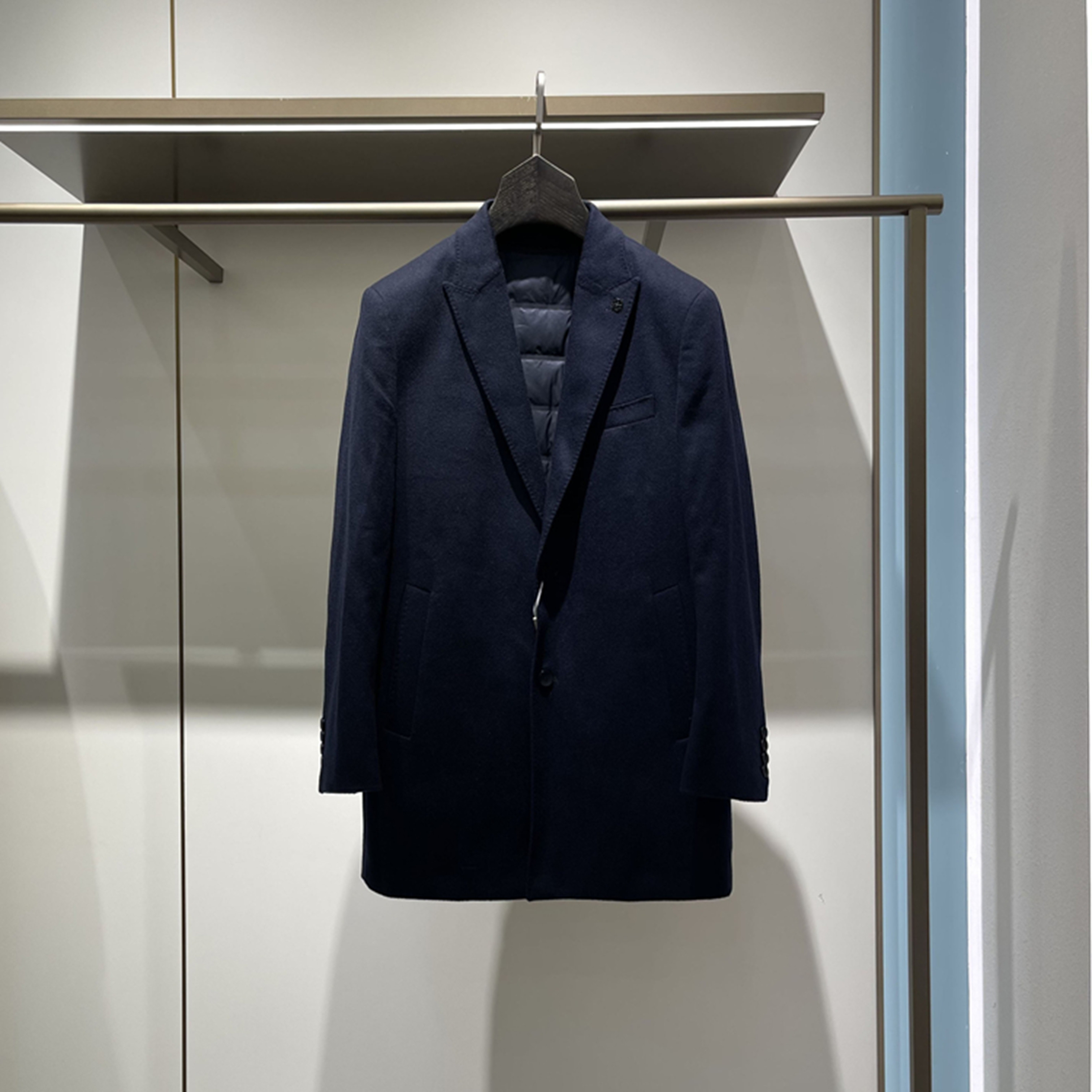 专柜热销新品代买 羊毛呢大衣男士商务上班戗驳领 鹅绒内胆外套,男装,毛呢大衣,淘宝优惠券,粉丝福利购,淘宝优惠卷