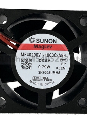 MF40200V1-1000C-A99 G99 5V 0.79W SUONO建准 4020 4cm散热风扇
