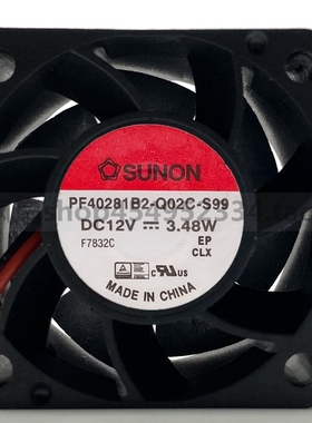 SUNON PF40281B2-Q02C-S99 4028 12V 3.48W 4CM 大风量服务器风扇