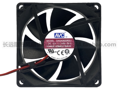 AVC 8020 12V 0.60A DASA0820R2U 8CM/厘米 4线 CPU 机箱散热风扇