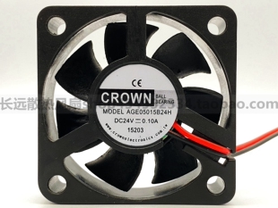 全新惯展CROWN 5015 24V 0.10A AGE05015B24H 双滚珠散热风扇