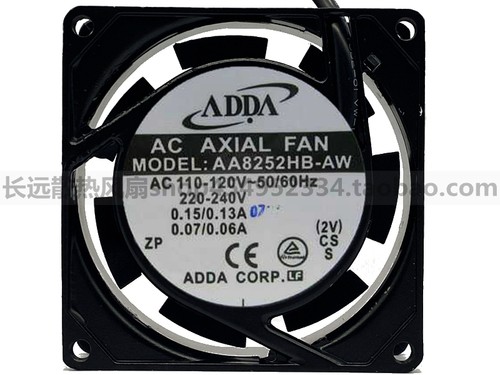 ADDA 8025 8CM风扇 双滚珠 220V双电压 交流 轴流风机AA8252HB-A