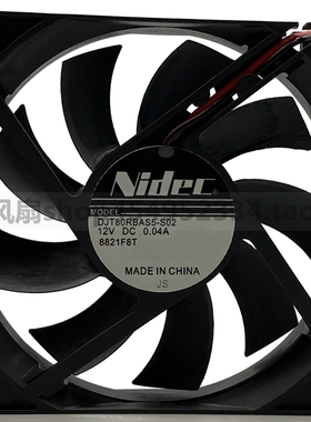 nidec全新DJT80RBAS5-S02 3 8cm8015 12V伏0.04A冷藏冰箱排气风扇