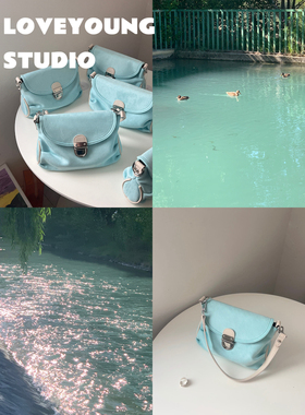 loveyoung 原创 薄荷曼波 小众麂皮绒薄荷绿色腋下包斜挎包