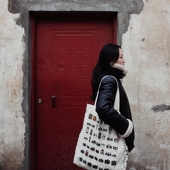 loveyoung原创相机发烧友自制ins情侣单肩大款 帆布托特包