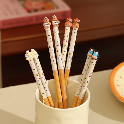 可爱卡通儿童筷子家庭专用分餐筷
