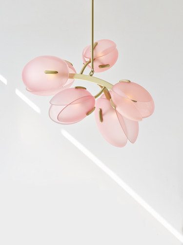 灯都古镇展厅老树枝Lilia轻奢艺术花苞吊灯设计师法式奶油客厅餐