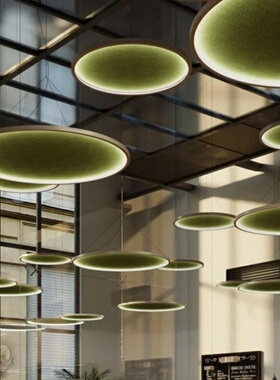 灯都古镇展厅定制FUTON样板工程吸音毛毡大吊灯时尚设计师客厅简