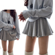 裙松弛感百搭高腰休闲裙裤 灰色运动短裤 韩系网球裤 2026新款 女夏季