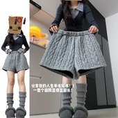 遮胯显瘦软糯针织麻花裤 灰色慵懒设计感百搭a字裤 女春秋2026新款