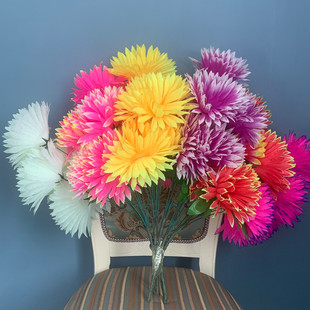 清明花上坟花束仿真假花七头五头菊花墓地装饰花墓碑花祭祀用品