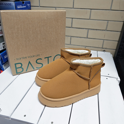 百思图加绒厚底勃肯雪地靴清仓