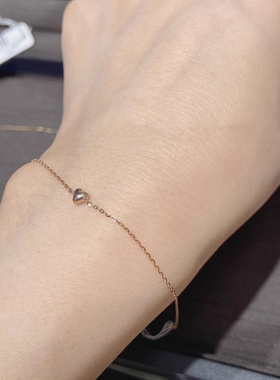 Ordi 25年新款日系立体小爱心手链迷你实心可调节抽拉式手链