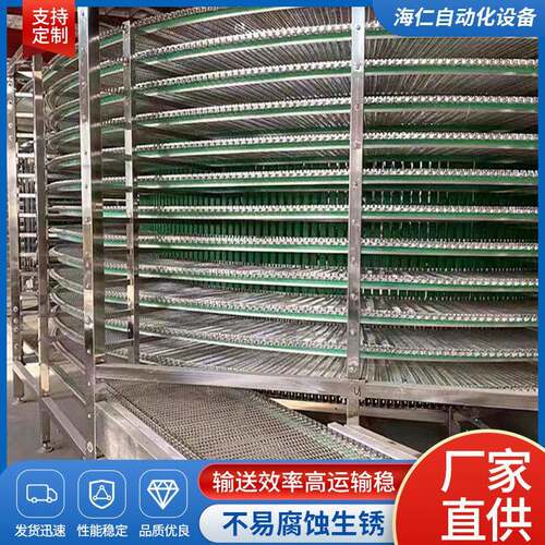 04不锈钢多层螺旋塔输送机食品螺旋冷却塔糕点降温螺旋传送带