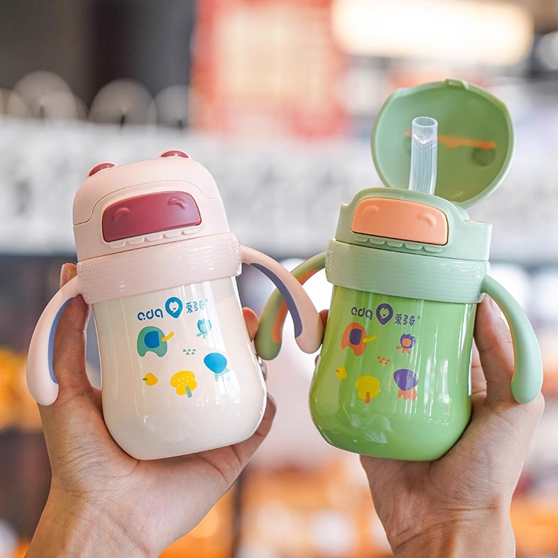 学饮杯婴儿6个月以上保温防呛冬季儿童316食品级宝宝吸管鸭嘴奶瓶