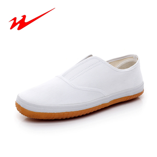 双星名人纯色甲板男女中性工作鞋牛筋底防滑耐磨劳保鞋一脚蹬透气