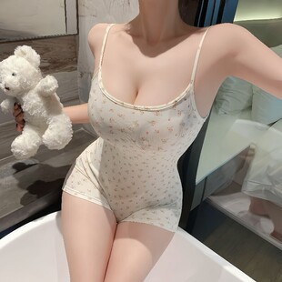 性感纯欲风吊带连体衣睡衣居家可爱甜美内衣小个子连衣裤户外可穿