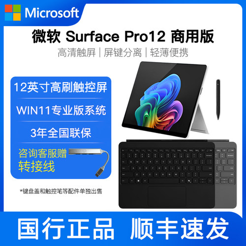 Microsoft/微软Surface Pro 12英寸 骁龙处理器二合一笔记本电脑