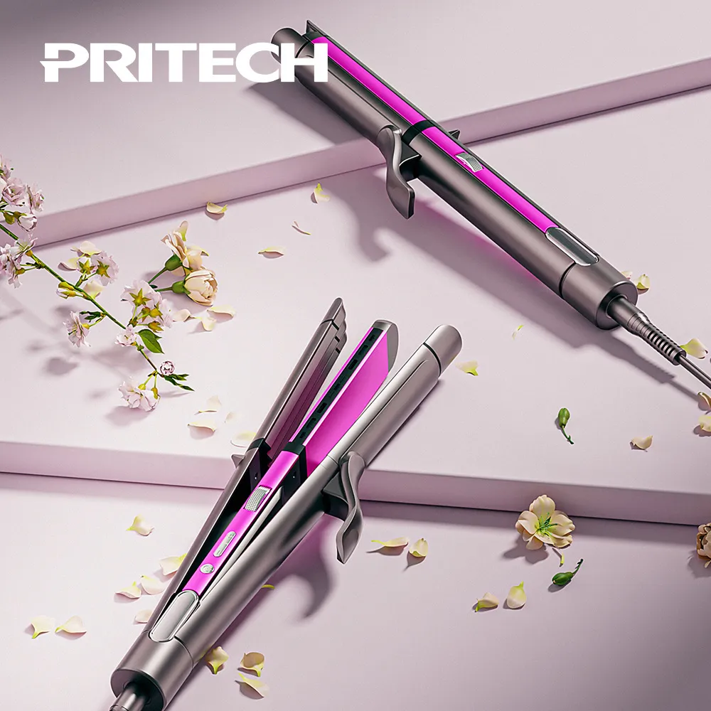 PRITECH全自动调温三合一卷发棒负离子卷发器大波浪大卷跨境