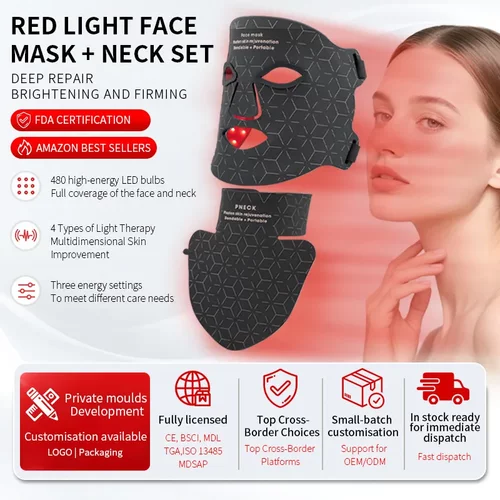 LED Four-Color Facial Beauty Device with 480 Lamps to Bright
