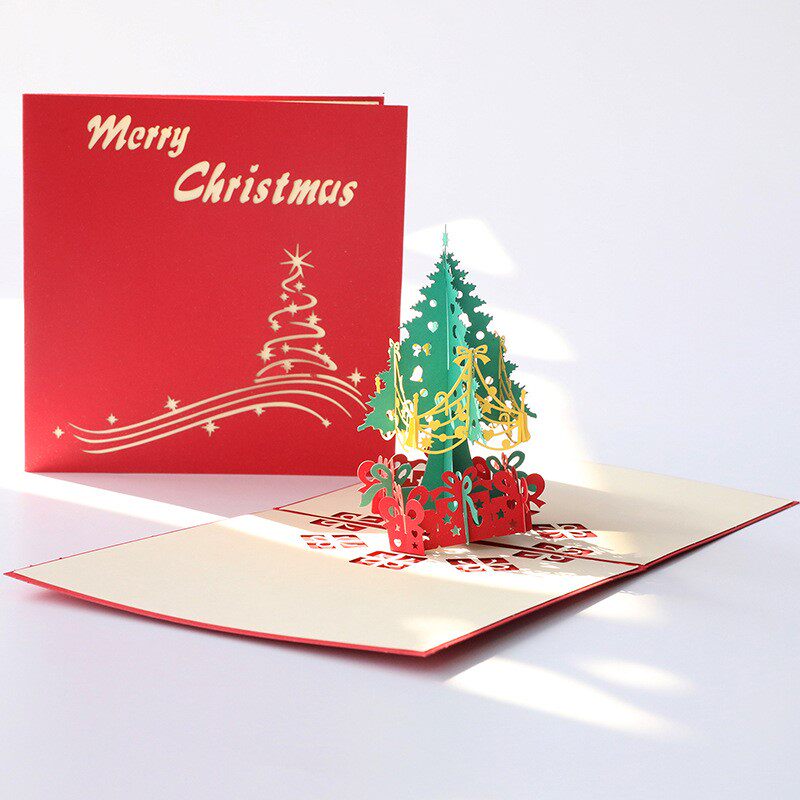 foldable merry christmas cards greeting card new year xmas