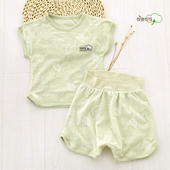 天然彩棉 纯棉男童女T恤婴儿柔软夏装 宝宝短袖 套装 短裤 春夏新款