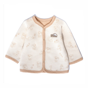 天然彩棉 宝宝保暖开衫 婴儿纯棉上衣 男童女童 秋冬童装内衣