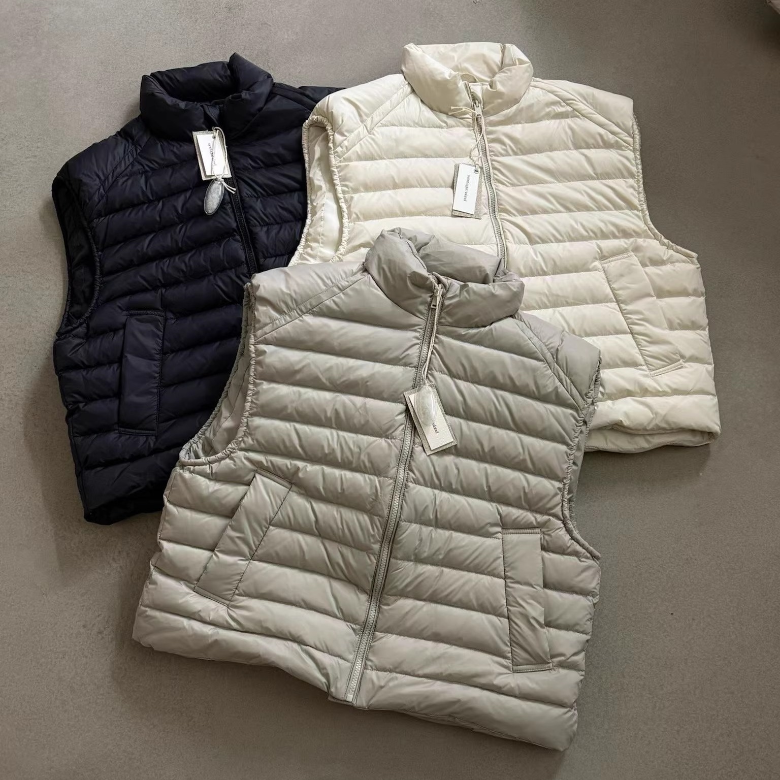 MONTAGUE正品现货~立领拉链排骨羽绒马甲韩国冬季保暖百搭马夹女