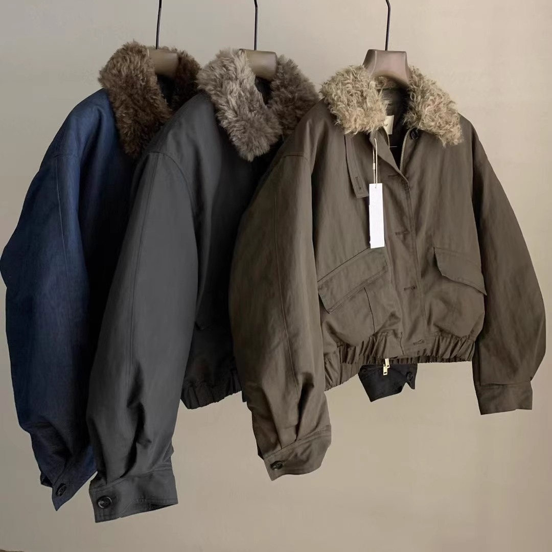 Permust重磅推荐！毛领拼接90白鸭绒夹克羽绒服韩国冬季保暖外套