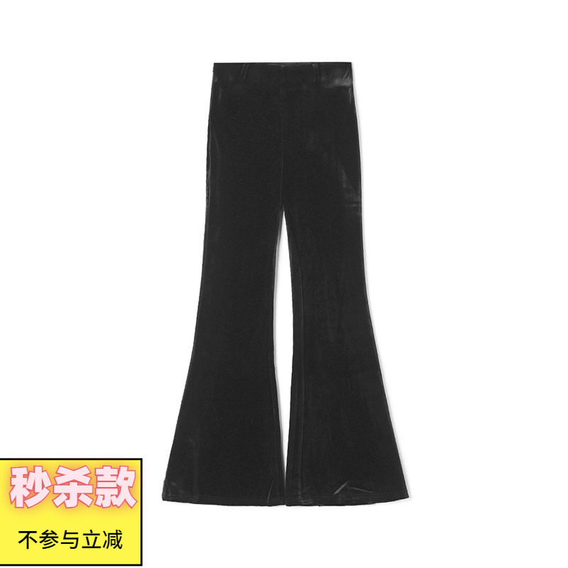 高腰通勤风长裤微喇裤