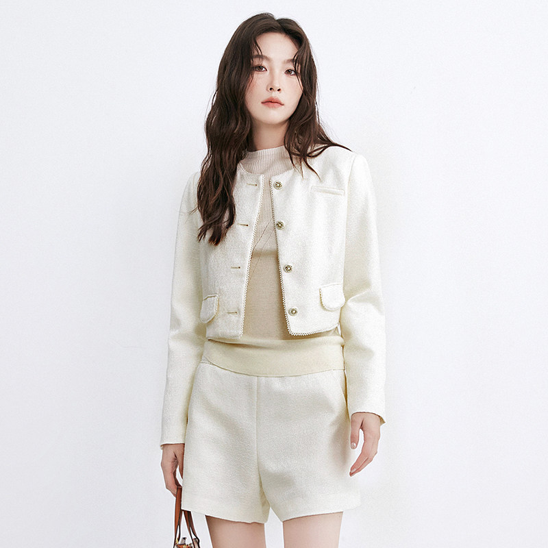 2025年秋Outlets正品 高端XH系列小个子时尚感上衣长袖短款外套女