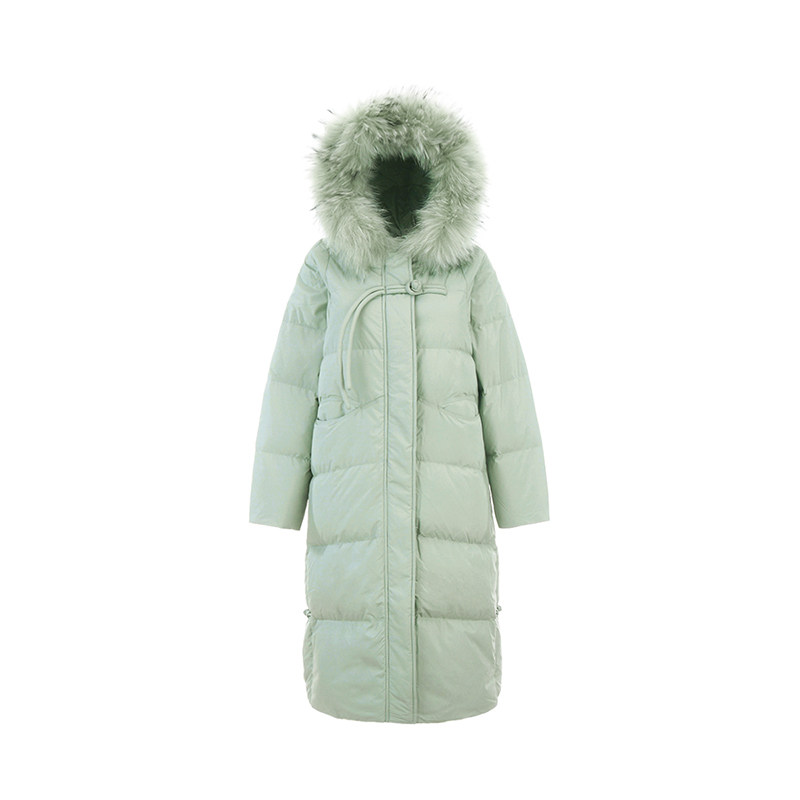 奥莱专柜正品 UY冬装2025新款 时尚感户外保暖毛领白鸭绒羽绒服女