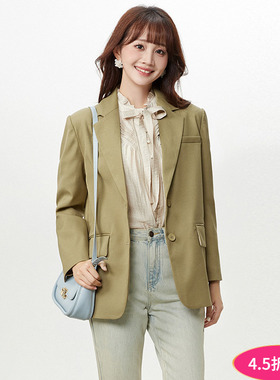 2025年秋装Outlets专柜正品 ZL系列端庄气质西装单排扣长袖外套女
