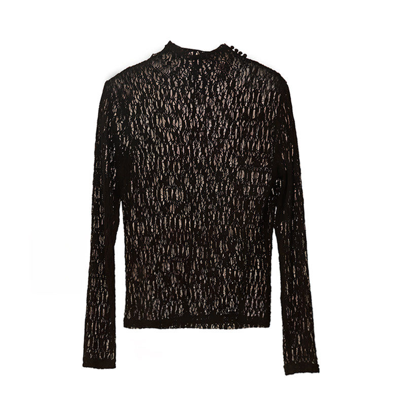 奥特莱斯品牌折扣SOMSOM索玛春装新款轻薄微透长袖半高领打底衫女,女装/女士精品,蕾丝衫/雪纺衫,淘宝优惠券,粉丝福利购,淘宝优惠卷