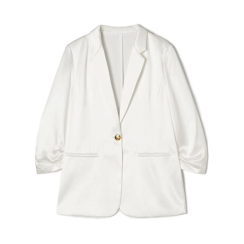 2026年春Outlets正品 高端N系列 含醋酸通勤一粒扣上衣西装外套女