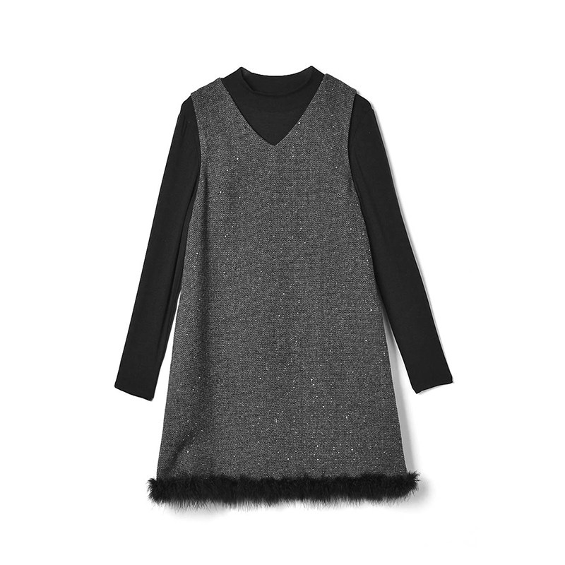 内搭+无袖短裙两件套装