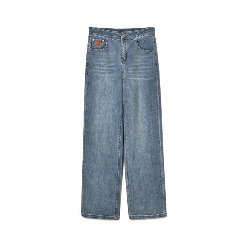 2025年秋装Outlets专柜 高端AE系列直筒显瘦长裤弹力修身牛仔裤女