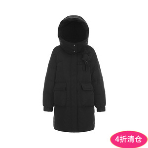 宽松长款鸭绒羽绒服女