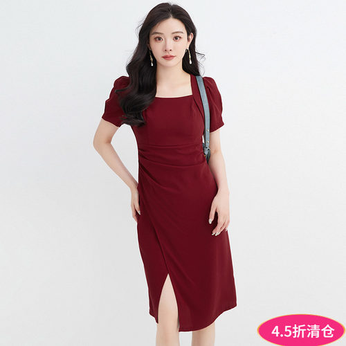 知性优雅中长连衣裙女