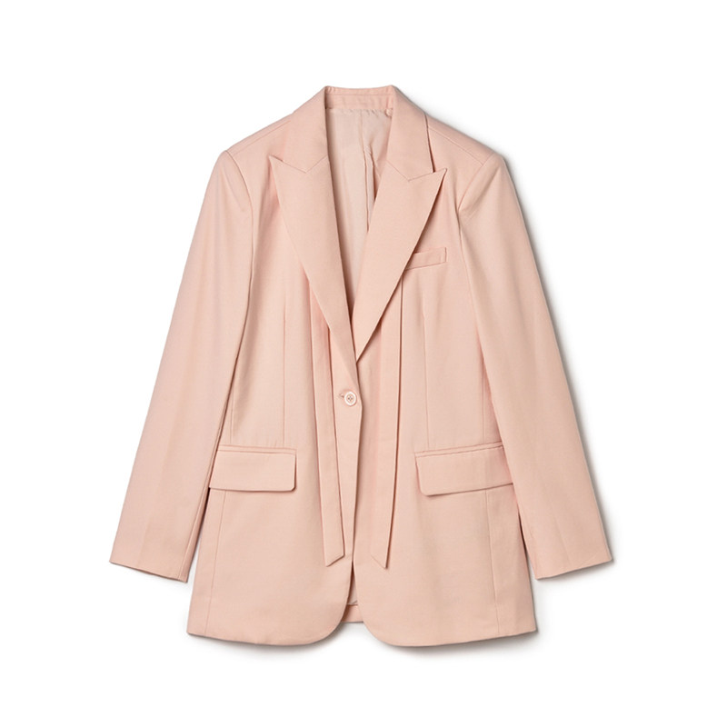 2025年秋装Outlets专柜正品 RU系列衬肤显白一粒扣长袖西装外套女