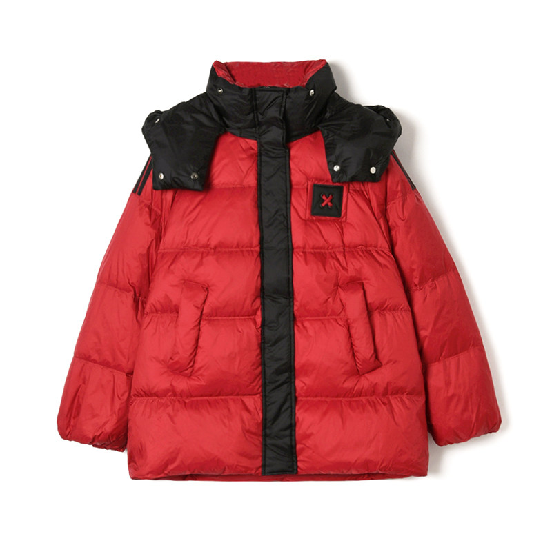 连帽外套宽松鸭绒羽绒服