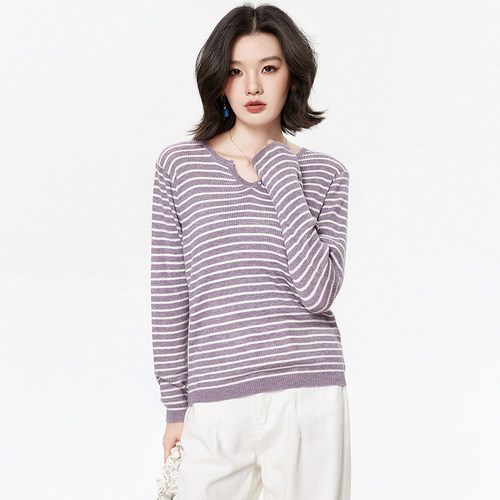 长袖上衣微弹打底针织衫